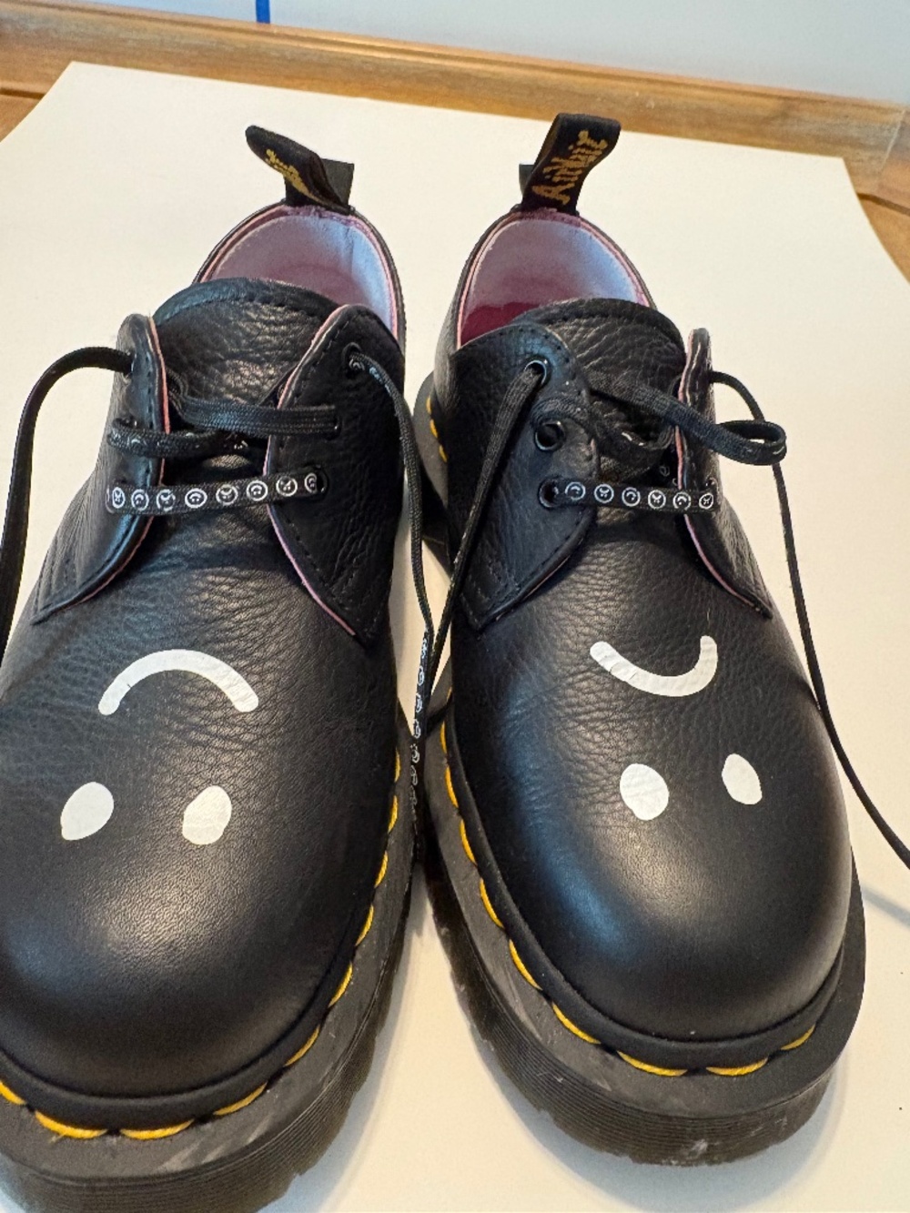 Dr. Martens x Lazy Oaf 1461 Bex Lo Happy Sad, sz 7 (uk5, eu38)
